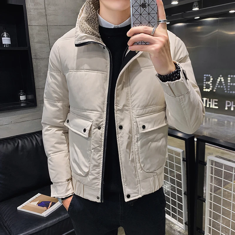 2019 Модная Повседневная зимняя куртка мужская Высококачественная утолщенная