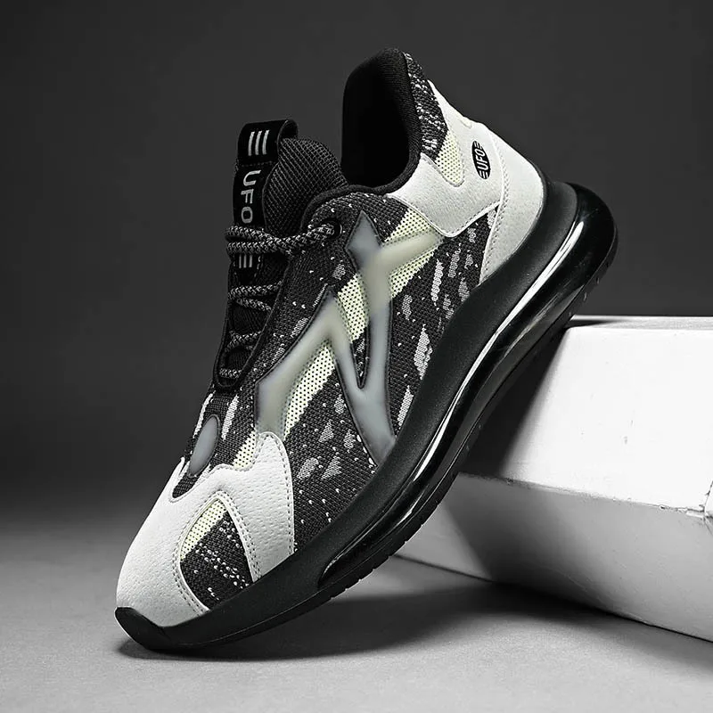 

2021 new casual shoes mesh breathable sports shoes flying woven sports shoes men's running shoes