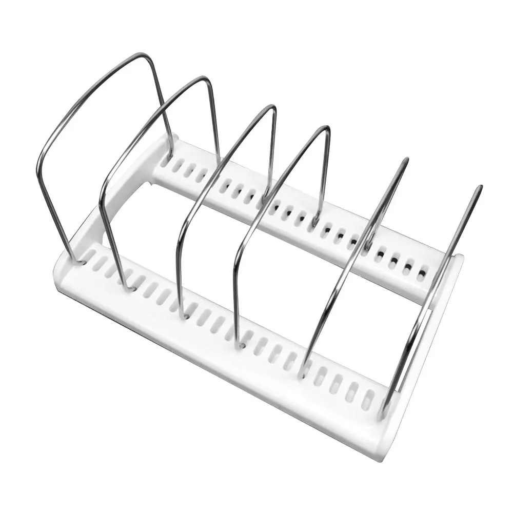 Нержавеющая сталь Регулируемая крышка кастрюли стойки кастрюля и держатель