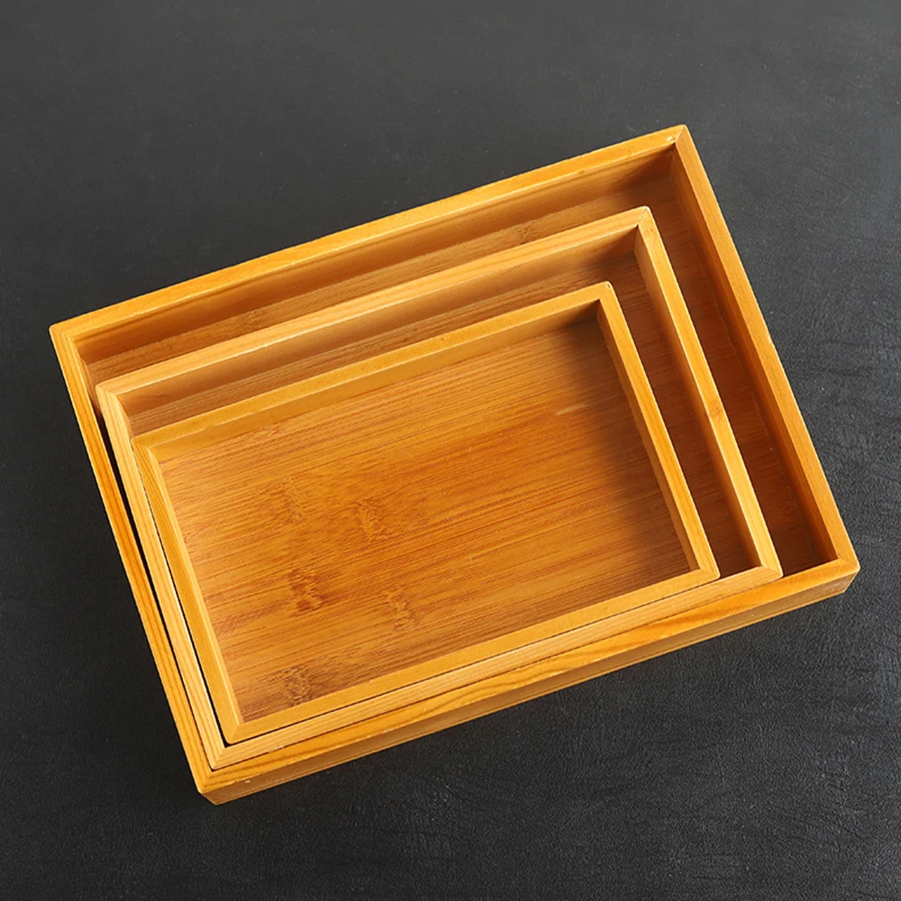 

Wooden Serving Trays Multipurpose Trays Rectangle Nested Serving Tray Breakfast Coffee Suitable For Restaurants And Hotels