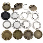 5 шт 20 мм Внутренний размер античная бронза и Античная Посеребренная Брошь булавка классический Мульти Стиль Кабошон База Установка