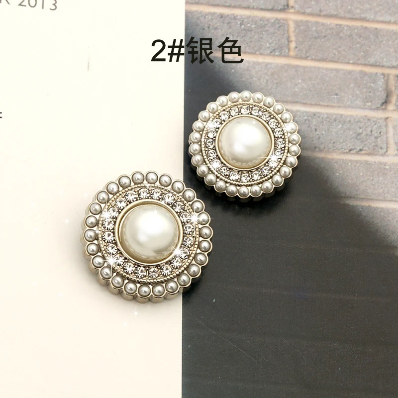 6 шт. жемчужные стразы золотистые металлические пуговицы для одежды костюм