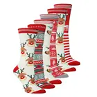 Новинка 2021 Рождественская елка с изображением снежного лося подарок хлопковые счастливые мужские носки осень зима рождественские женские носки Забавный Новый год Санта Клаус