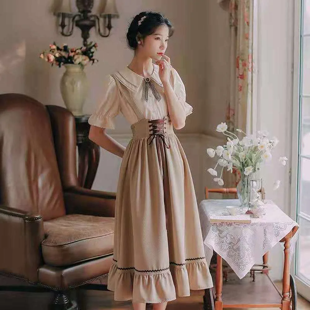 Юбка Женская средней длины на подтяжках длинная Милая трапециевидная юбка с