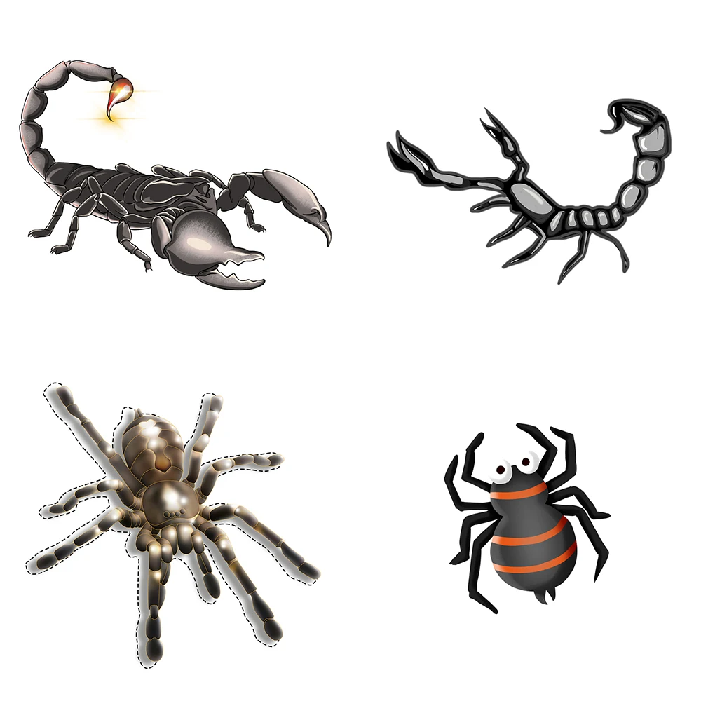 Новый Съемный и многоразовый стикер s Забавный скорпион паук автомобильный