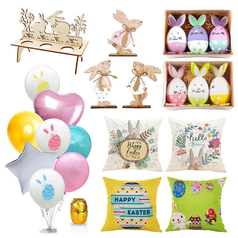 Пасхальный декор для дома сделай сам кролик пасхальные яйца деревянные