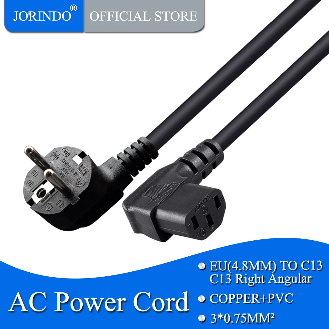Шнур питания jorinдо IEC320 C13 1 5 м/4 8 фута шнур переменного тока европейского стандарта