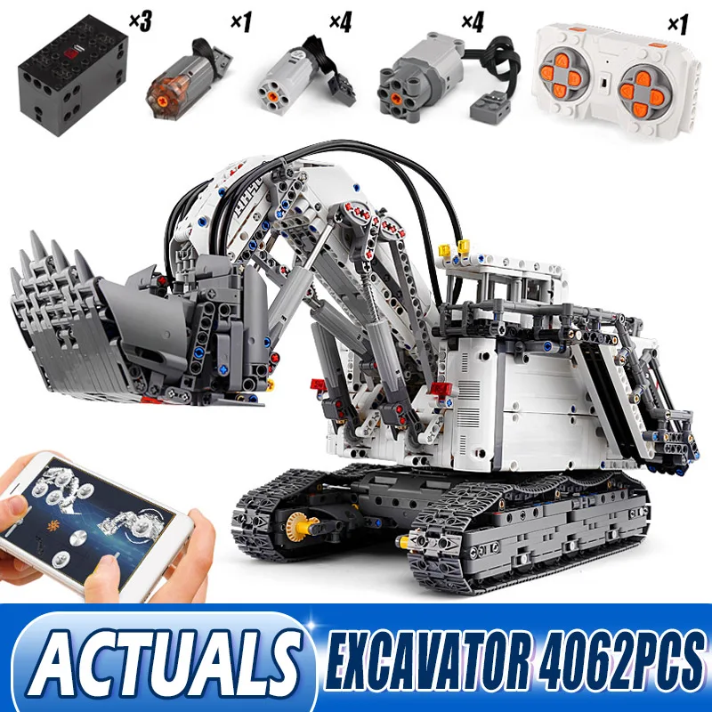 Силовой экскаватор молд King Technic APP с дистанционным управлением модель R9800