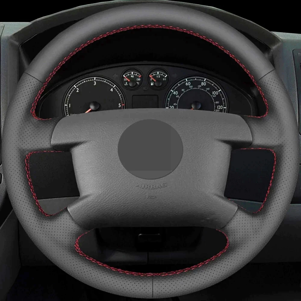 

DIY Artificial Leather Black Car Steering Wheel Cover For Volkswagen VW Caddy 2003-2006 Caravelle 2003-2009 Transporter T5 2006