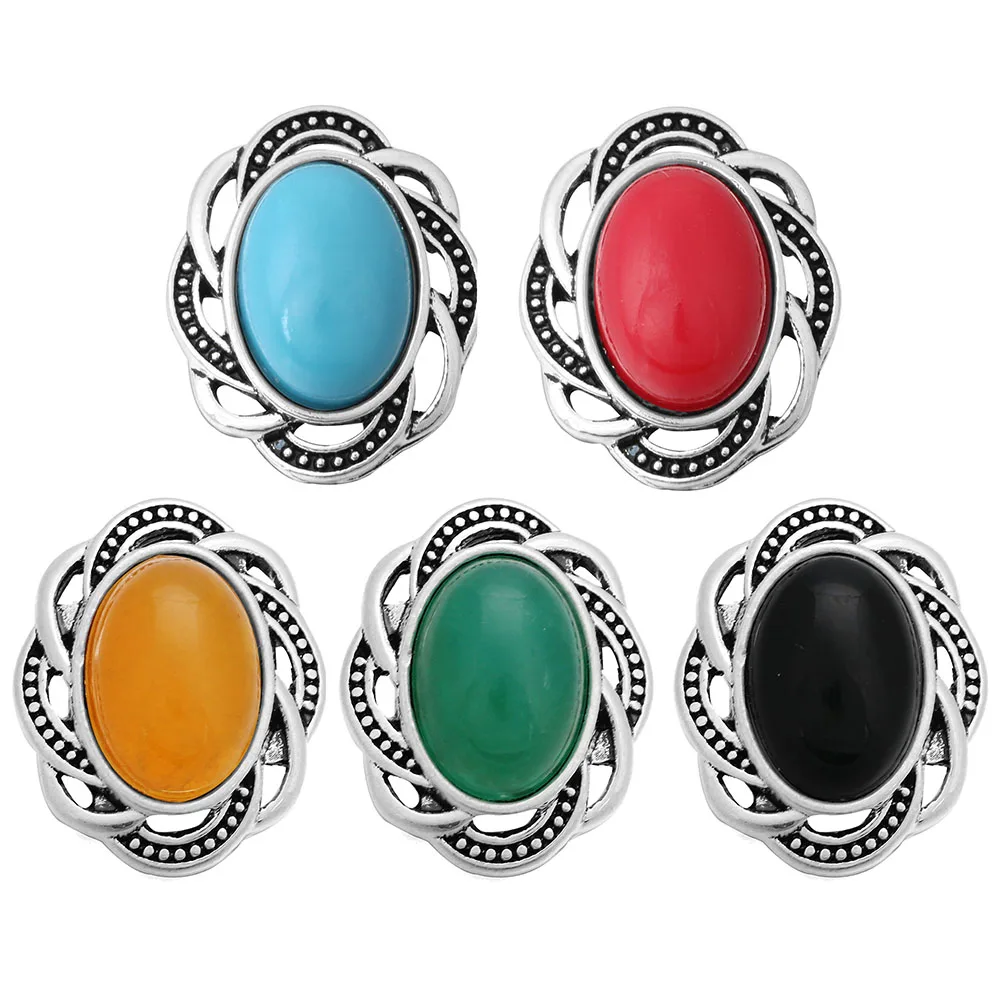 6 шт./лот новая кнопка-застежка 18 мм Стразы Кристалл овальная подходит для