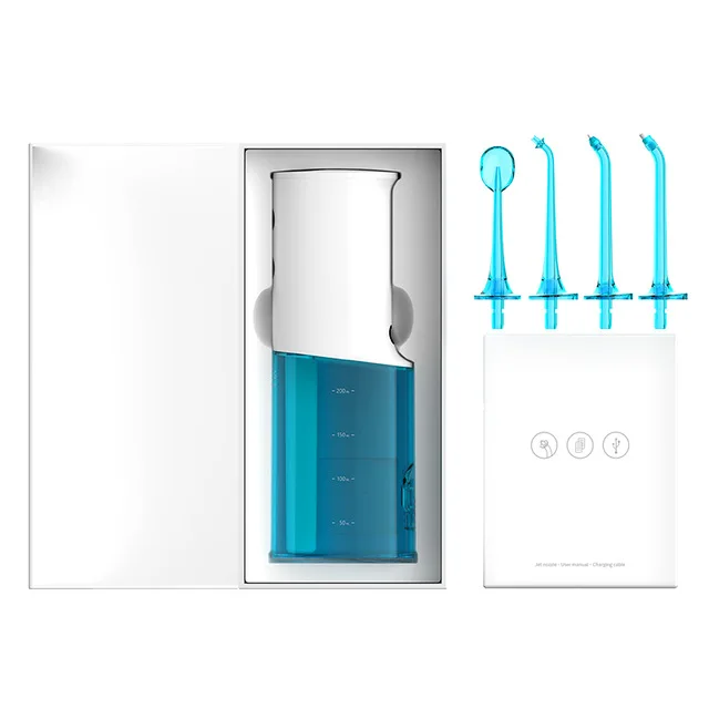 4 different nozzles Xiaomi Soocas W3 портативный ирригатор для полости рта USB Перезаряжаемый водный Стоматологический Ирригатор для чистки зубов струя воды зубочистка - Цвет: 4 different nozzles