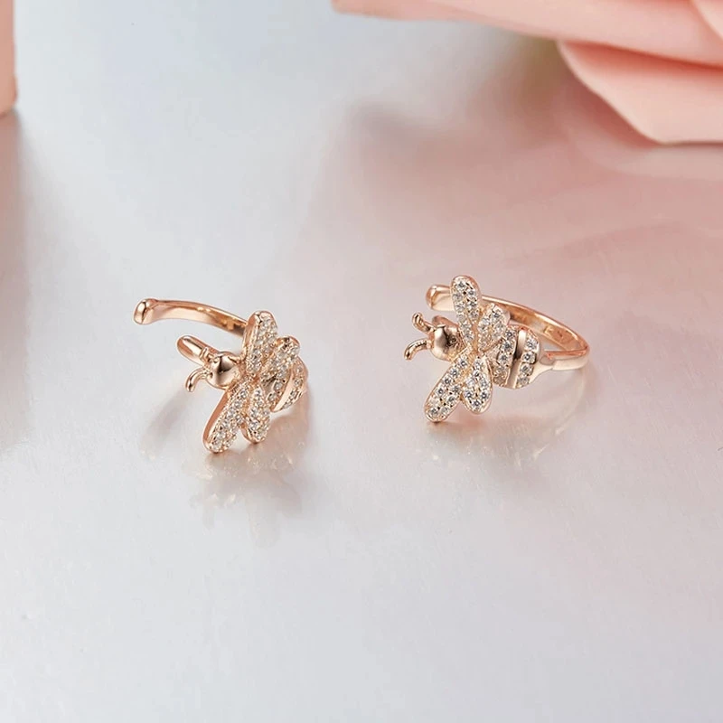

Серьги-клипсы женские из серебра 925 пробы с фианитами, 3 цвета