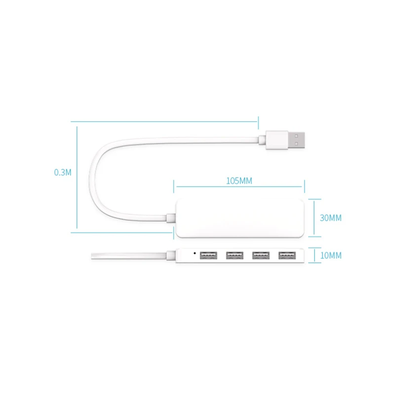 2021 4-портовый Ультратонкий концентратор данных USB 2 0 для Macbook M-ac Pro/mini iMac Surface Pro XPS