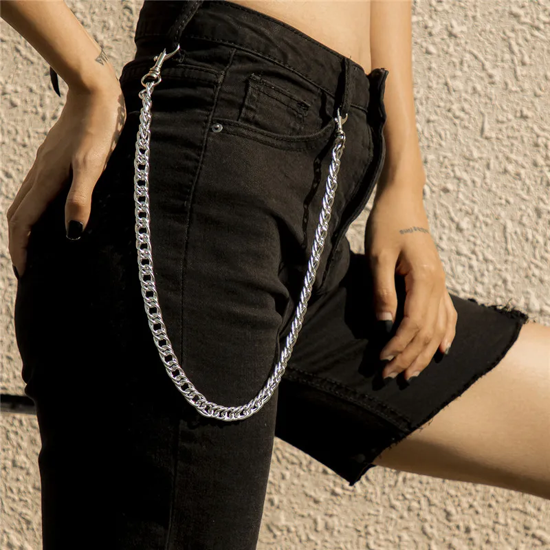 

Retro Personality Korean Version Female Accessories Trend Cool Waistband Body Chain Simple Single Layer Tassel Chain Pants Chain