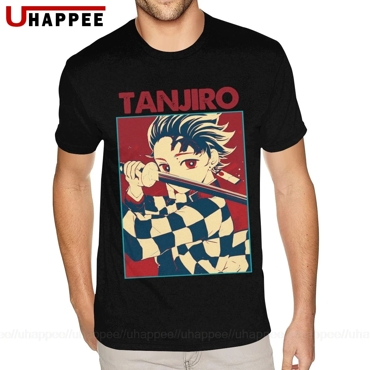 Футболка Tanjiro Kimetsu No Yaiba Подростковая с принтом Мужская брендовая Дизайнерская