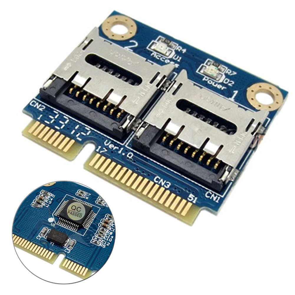 PCI-E к двойной микро высокой скорости для ноутбуков легкий мини USB кабель переходной портативный профессиональный кард-ридер