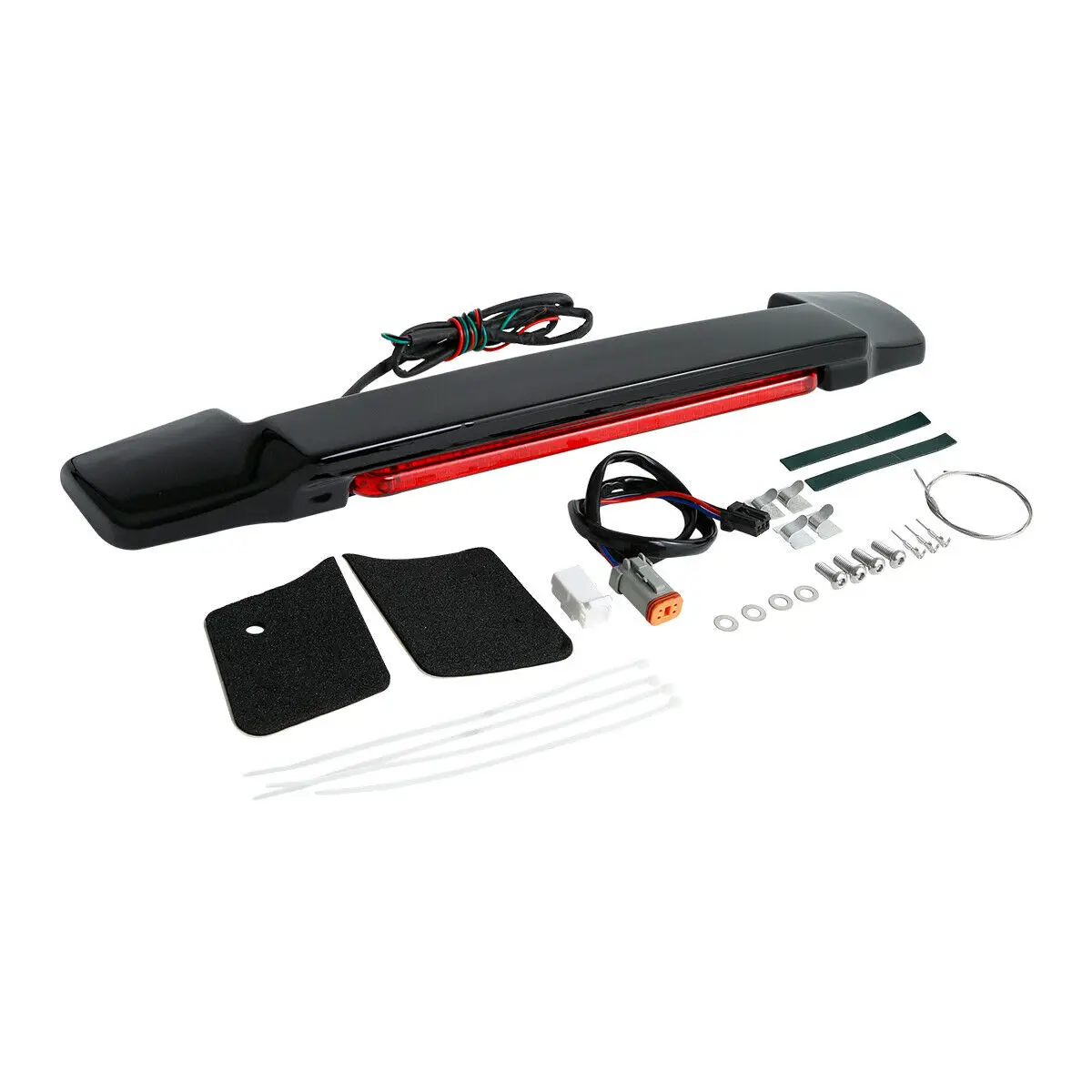 Мотоциклетный красный светодиодный багажник спойлер на фонарь для Harley Touring King