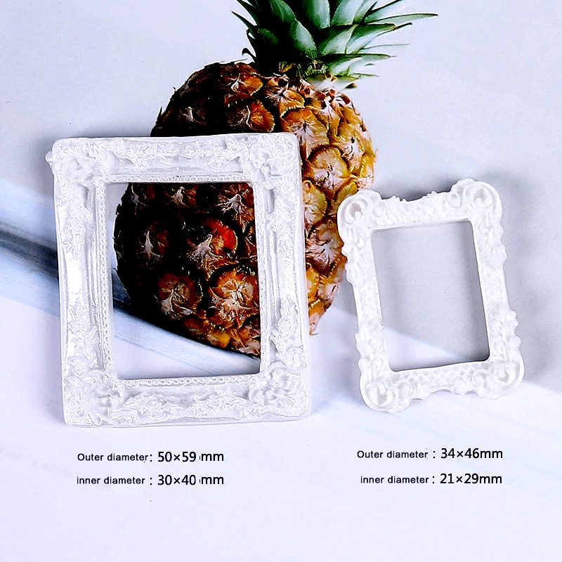 

10pcs Emulation Fashion Photo Frame Resin Ornament Pencil-Case DIY Baby Printing Clay Materials Desk Ddecoration Accessories