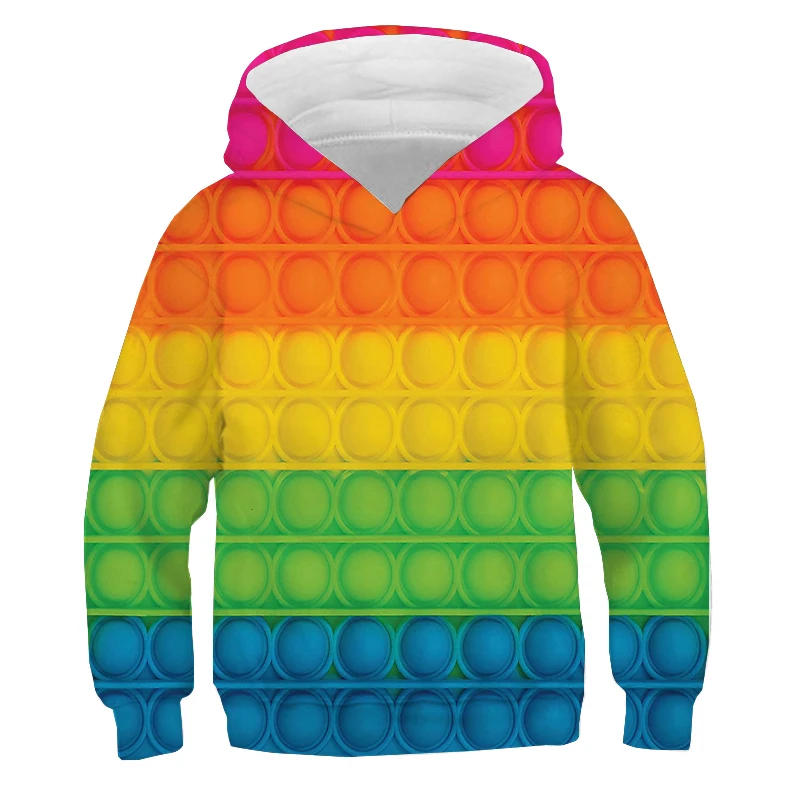 

Детская 3D одежда, популярные толстовки, свитшот, радужная пузырьковая толстовка, уличная одежда в стиле Харадзюку, пуловер для семейных игр,...