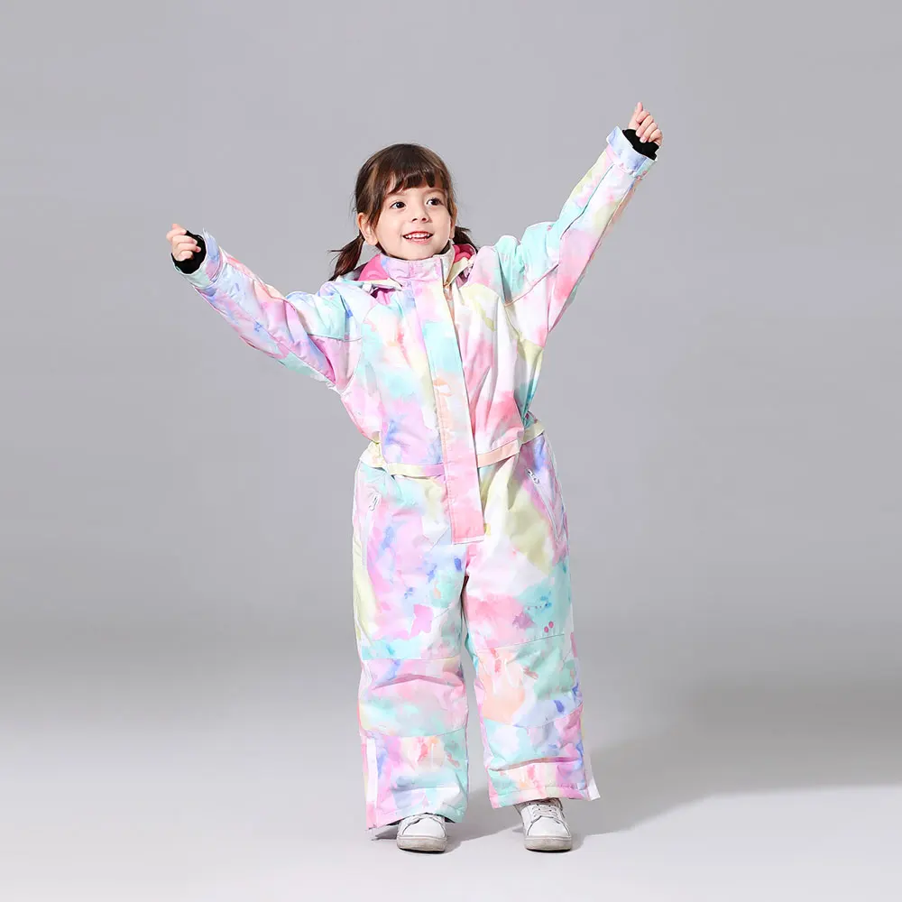 Новинка 2020 года Лыжная куртка и штаны для девочек Зимний теплый лыжный костюм