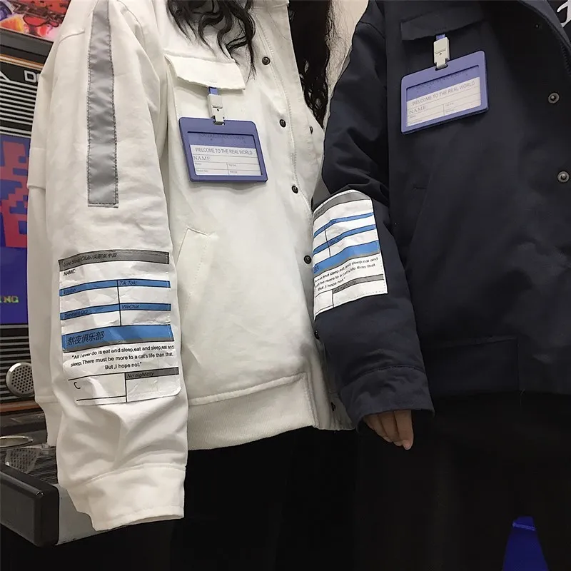 Женское хлопковое пальто повседневное Свободное составного кроя с принтом