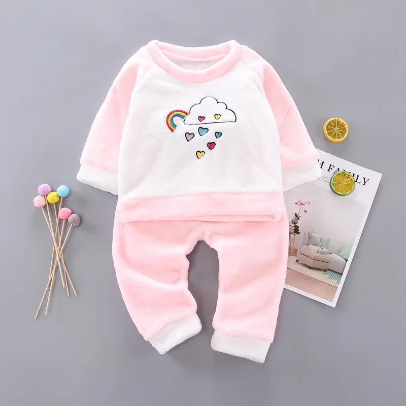 Зимние Детские пижамные комплекты 2020 теплая Пижама для мальчиков утепленная