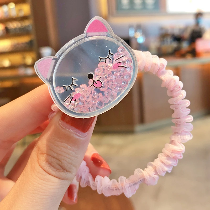 

Summer Children Cute Candy Transparent Quicksand Cartoon Star Elastic Hair Bands Girls Sweet Rubber Bands Kids Hair Accessories