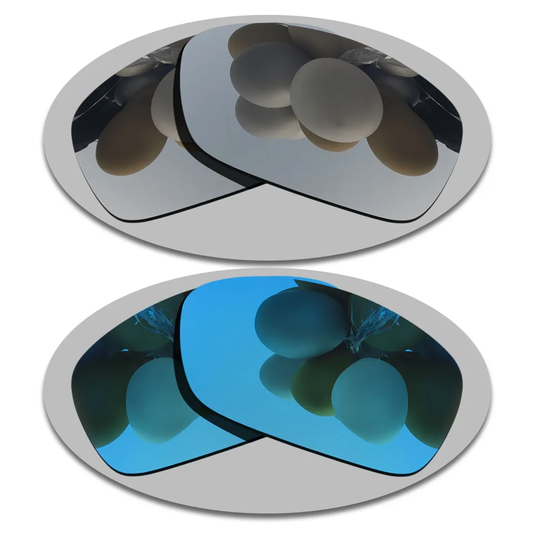 

Ice Blue & Silver Mirrored Polarized Replacement Lenses for Hijinx Frame 100% UVA & UVB