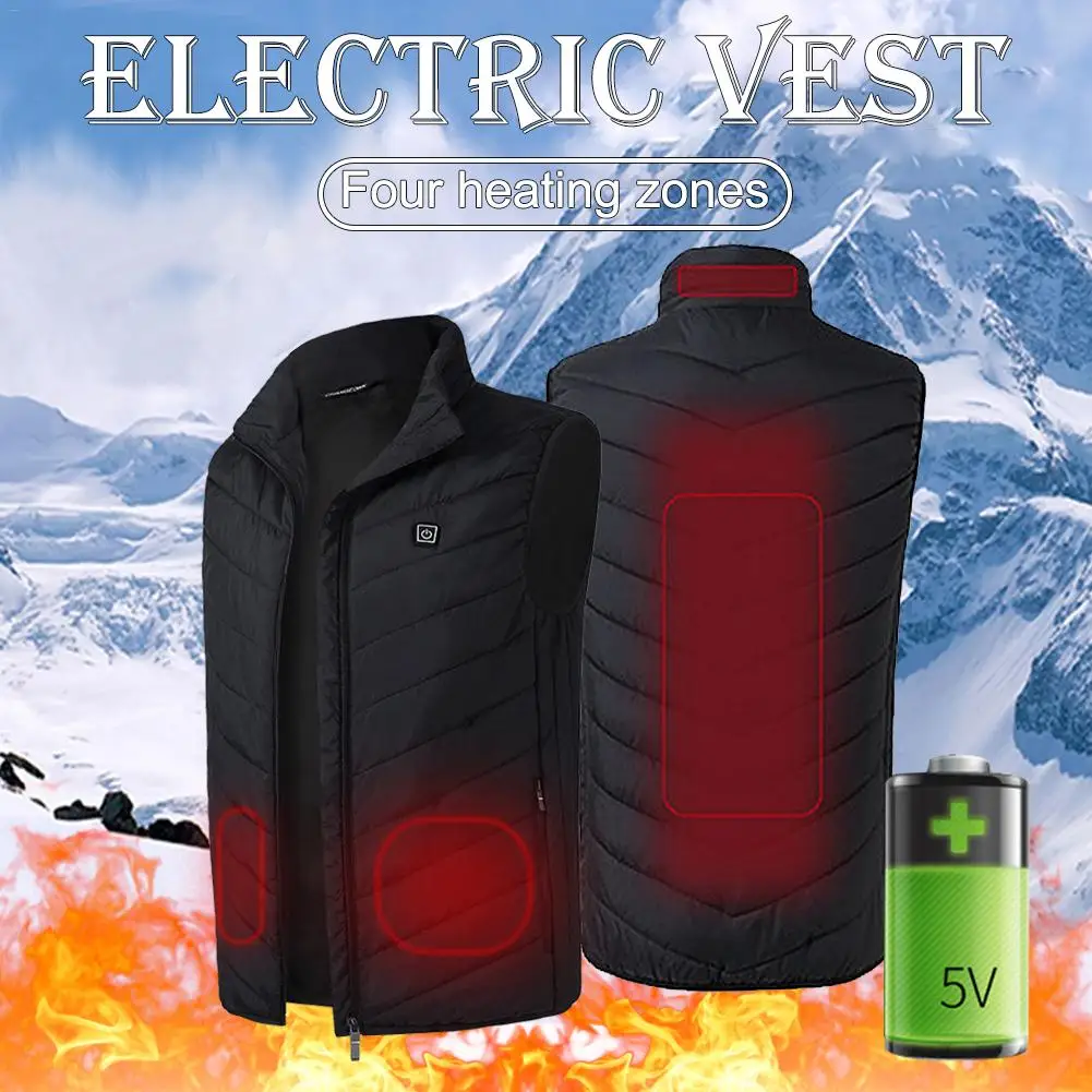 

Hot Heating Vest Outdoor Motorcycle Bicycles Sports Fishing Graphene Electric Heated Vests USB Safety Intelligent Thermostat