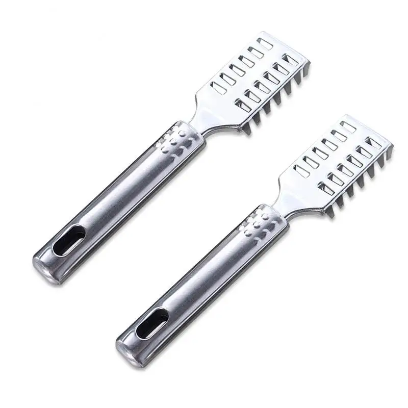 

Stainless Steel Fast Cleaning Fish Scale Peeler Seafood Crackers Picks Fish Scaler Scraper Fish Skin Remover Tools