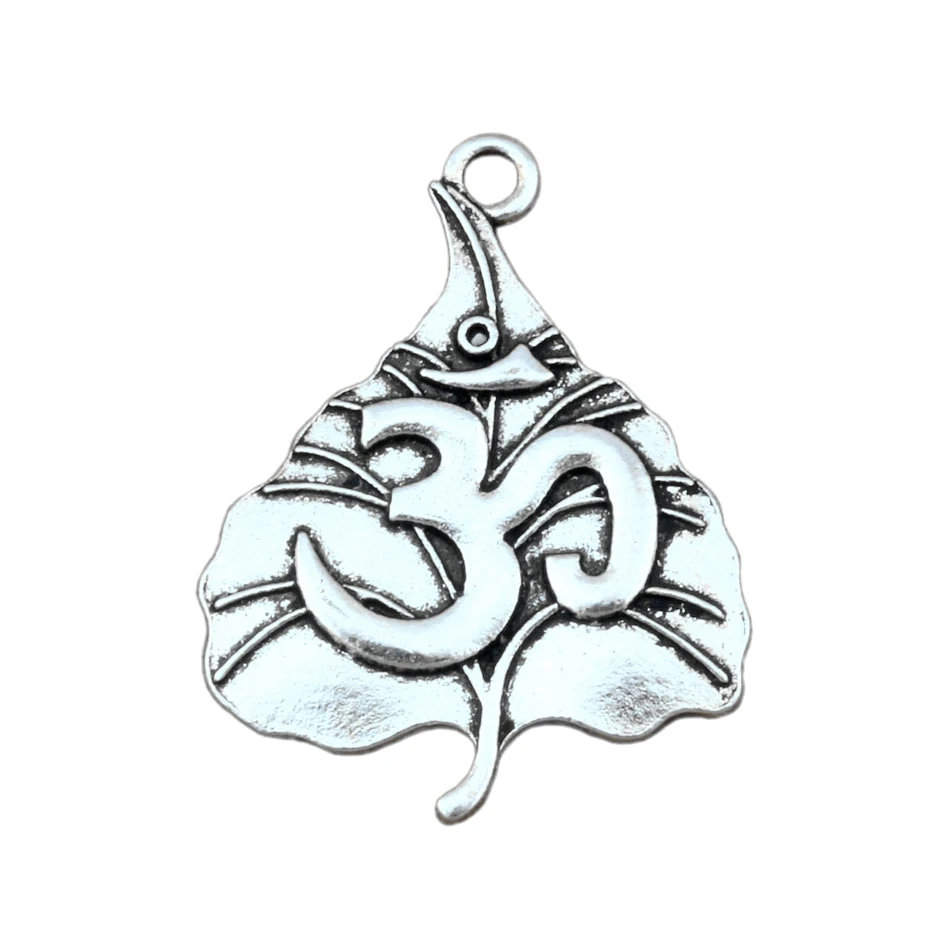

50pcs Zinc Alloy Charms Tree Leaf Symbol OM Yoga Sign Pendants Jewelry DIY Fit Bracelets Necklace Earrings A-383