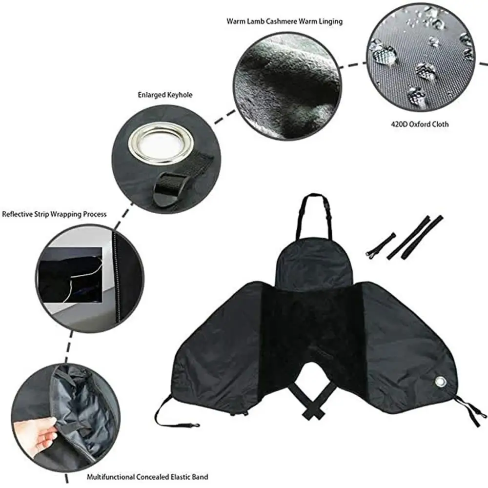 Универсальный чехол на лобовое стекло для скутера зимняя ветрозащитная