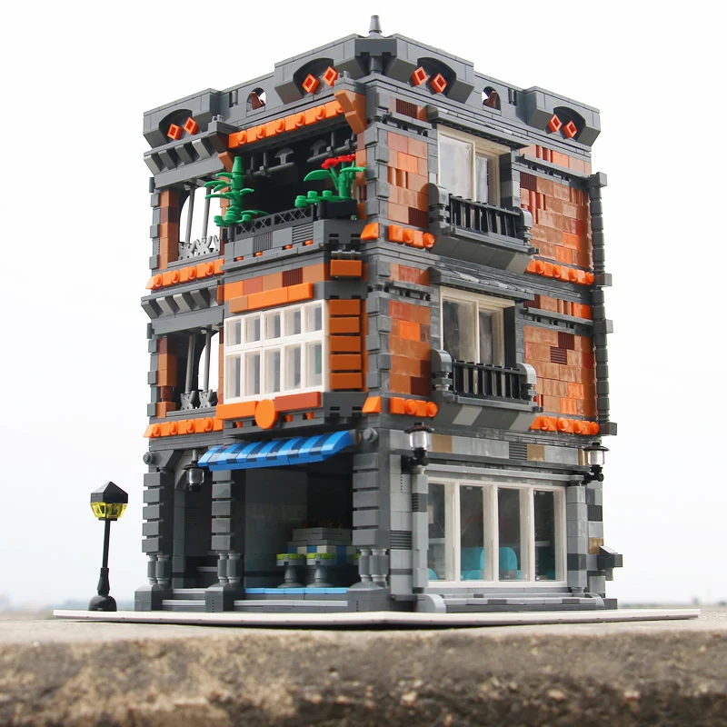 DHL Theuniquebrick Street View MOC строительные блоки фрукты кондитерский магазин совместимые