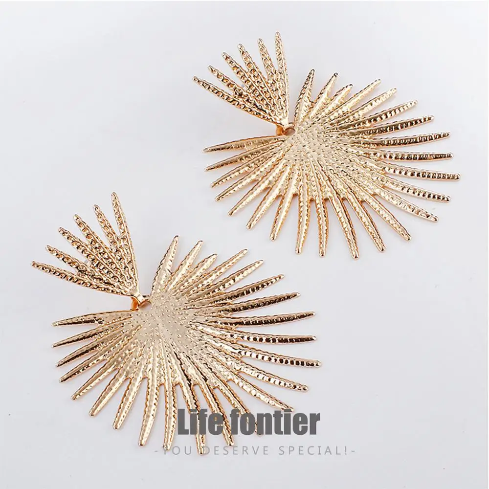 Висячие серьги Lifefontier в форме фейерверка для женщин большие металлические