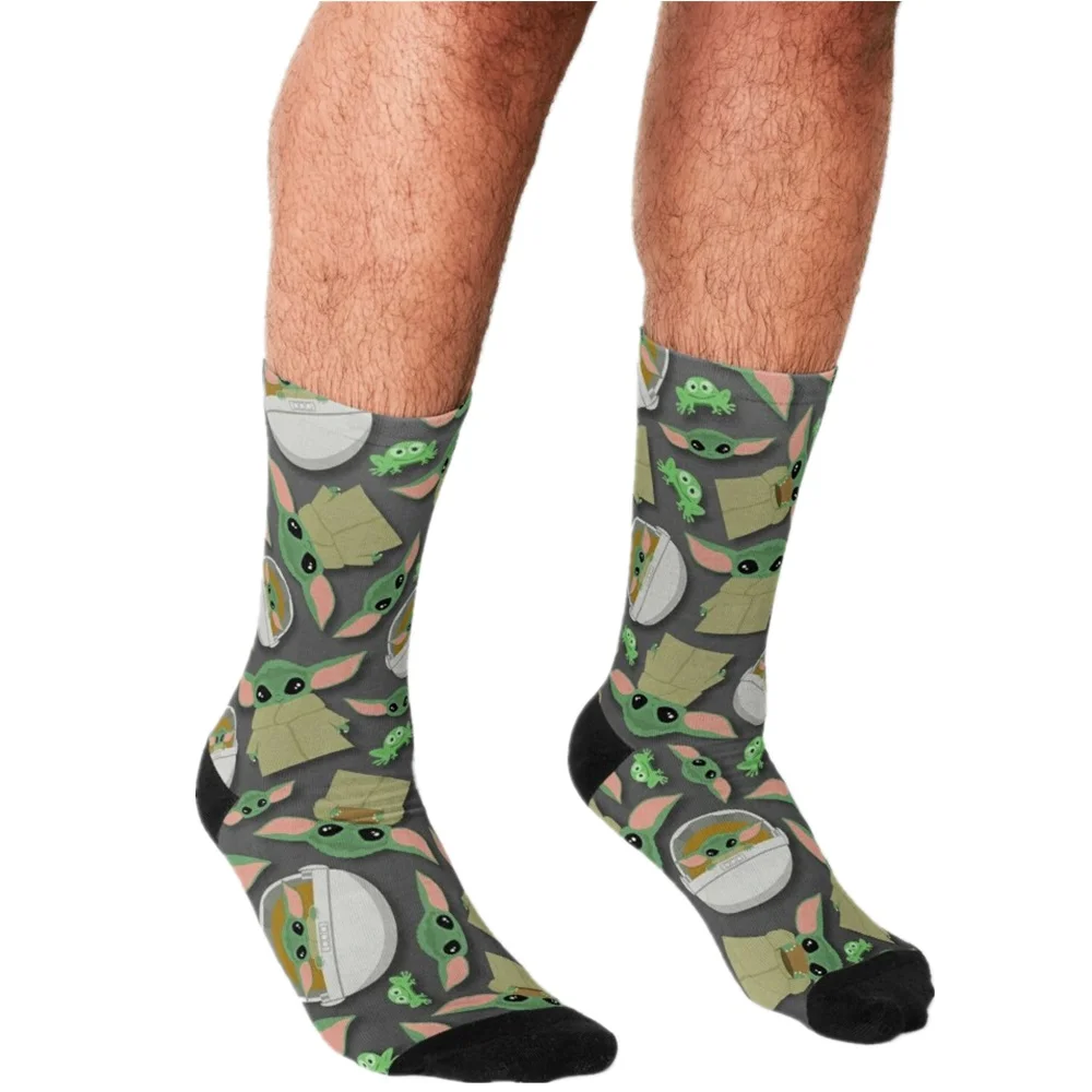 

2021 Men Socks harajuku green Pastel Melting Printed Personality Happy hip hop Novelty Skateboard Crew Casual Crazy Funny Socks