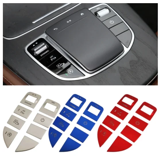 

Car Center Console Multimedia Mouse Switch Button Sequin Sticker Trim For Mercedes Benz C E GLC Class W205 W213 X253