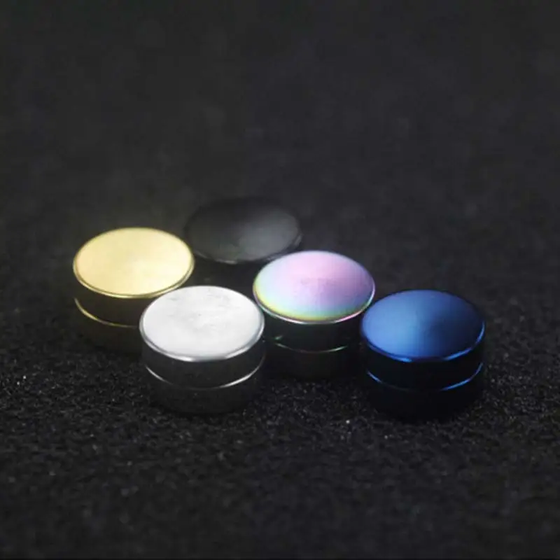 

Round Beautiful Circle Non Piercing 1PC Strong Magnet Magnetic Mens Ear Clip About6mm/8mm/10mm/12mm5 Colors Girls Earrings