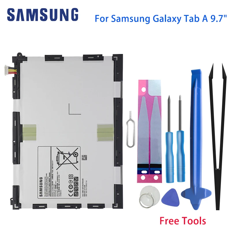 Samsung-bater&iacute;a Original para tableta Galaxy Tab A 9,7, EB-BT550ABE de 6000mAh, SM-T550 de 9,7 pulgadas, T555 /S, P351-0