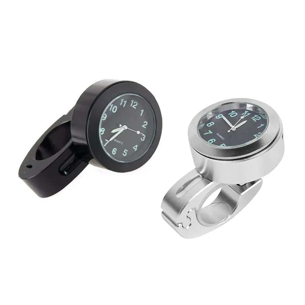 

Водонепроницаемые Прочные часы, часы на руль велосипеда, мотоцикла, черные, Серебристые часы, кварцевые часы, универсальный материал, алюми...