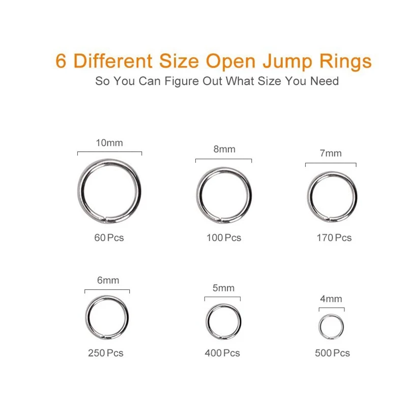 

4-10mm Lobster Clasp Pliers, Silver Color Jump Ring, Used for Jewelry Making Supplies, Necklace and Bracelet Repair