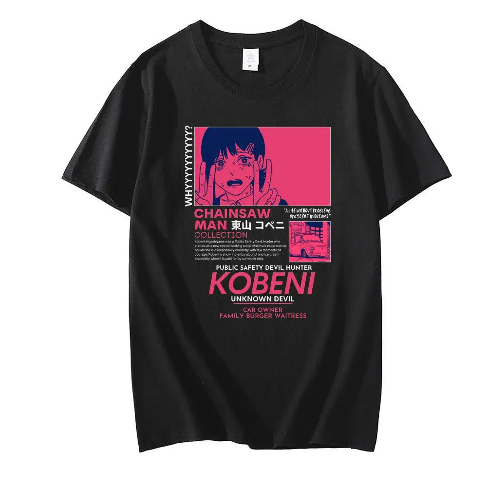 

Korean Style Chainsaw Man Tshirt Harajuku Oversized Tee Shirt Short Sleeve Clothes Men's Women's Japan Anime All-match T-Shirts