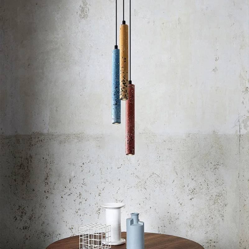 Современные светодиодсветодиодный цементные подвесные лампы скандинавский