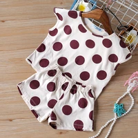 baby girl clothes set summer polka dot suit topshorts 2pcs girl sets children clothes boy young children