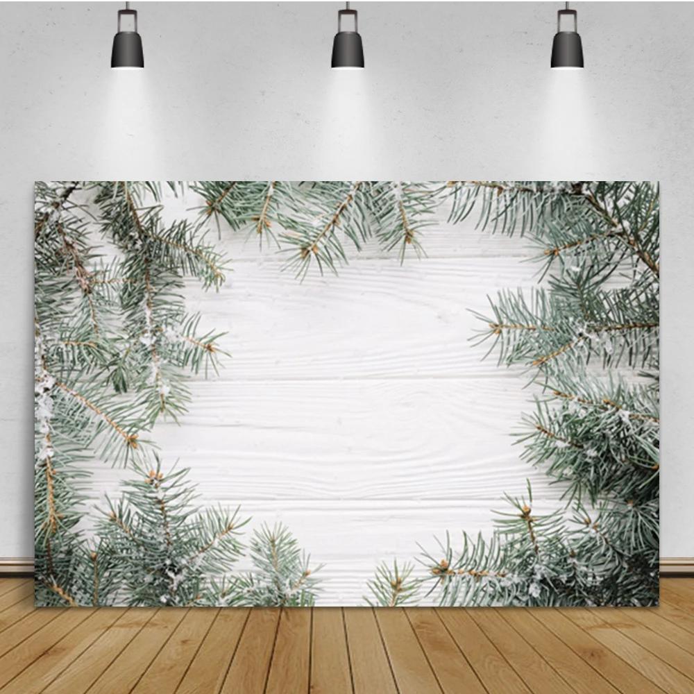 

Laeacco Christmas Branches Garland Photocall Background Birthday Portrait Custom Photographic Backdrop For Photo Studio