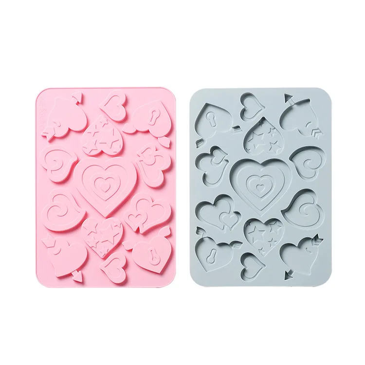 

Various love cookie molds Oven silicone mold Chocolate Pudding Fudge Drops Fudge Baking Mold Kitchenware