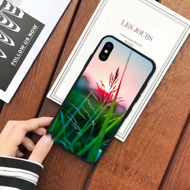 

green weed beautiful lanscape luxury shell Phone Case cover for iPhone 11 12 mini pro XS MAX 8 7 6 6S Plus X 5S SE 2020 XR
