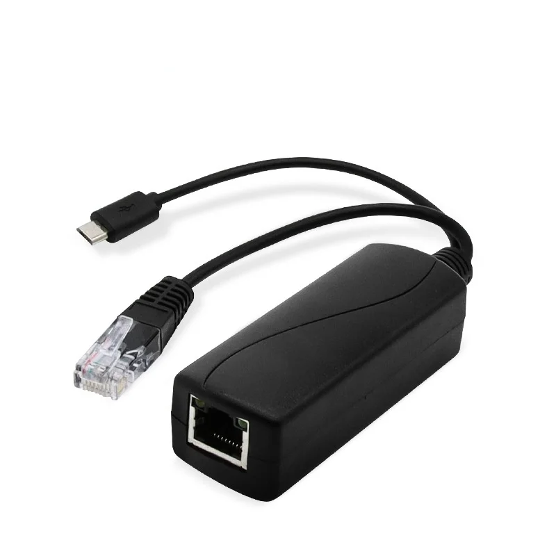 Разветвитель POE 5 в USb Tpye-C питание от сети Ethernet 48 В до стандартный разъем Micro USB для