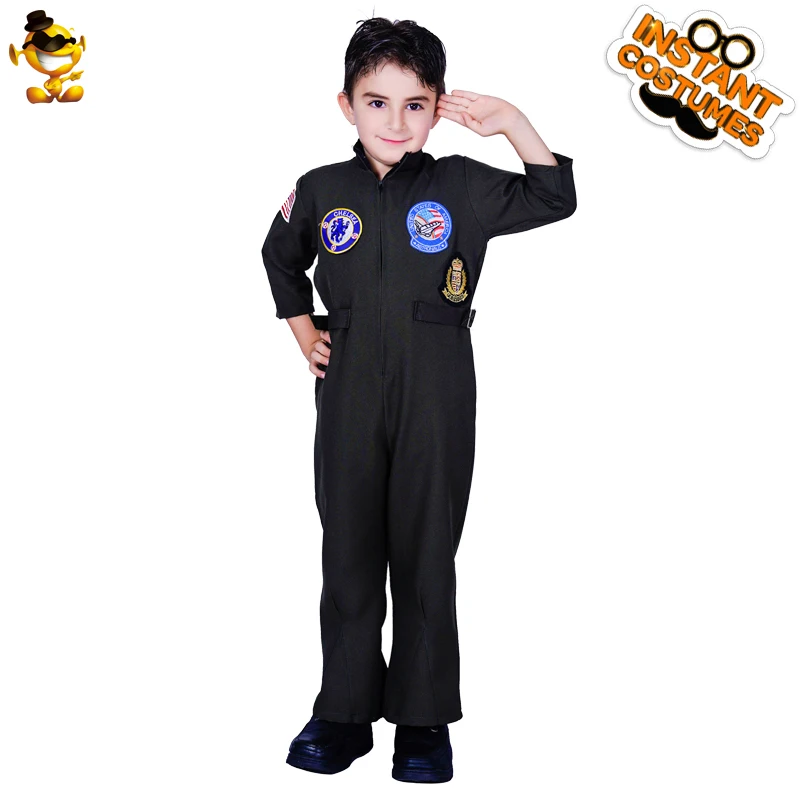 Детская специальная одежда для мальчиков полицейский костюмы пилотов Хэллоуин