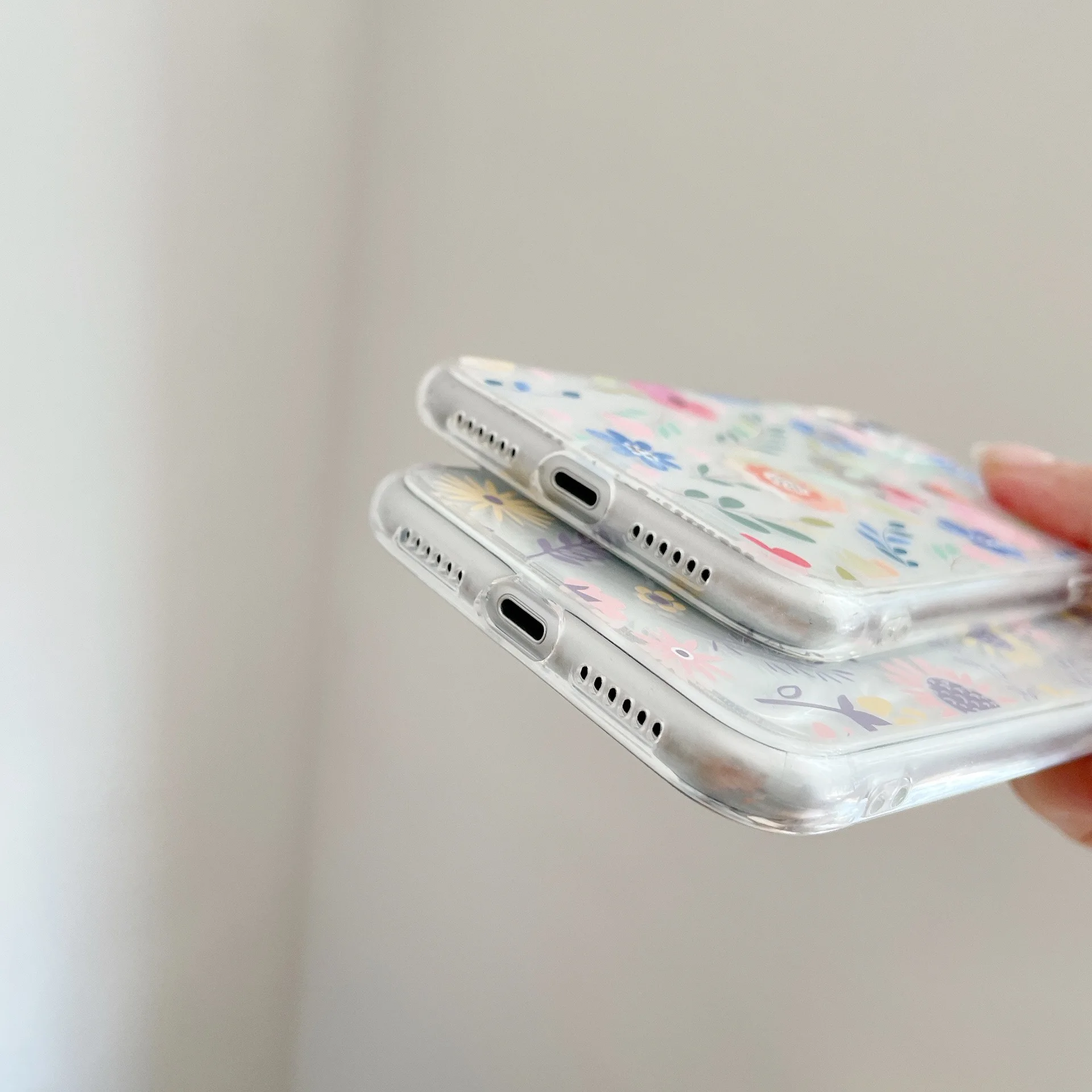 

Cute Flower Transparent Phone Case For iPhone 11 12 Pro Max X XR XS Max 7 8 Plus Shockproof Back Cover