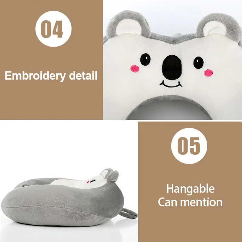 Household Ushaped Pillow Soft Black Panda Travel Neck Protective Plane Scientific Posture Correction Sleeping Student |